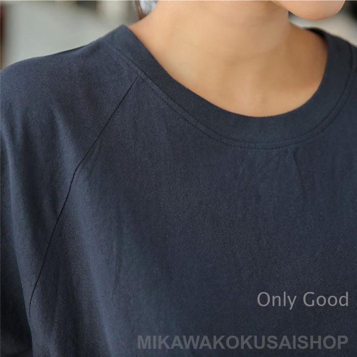 七分袖カットソー レディース 麻 ゆったり Tシャツ 7分袖 トップス
