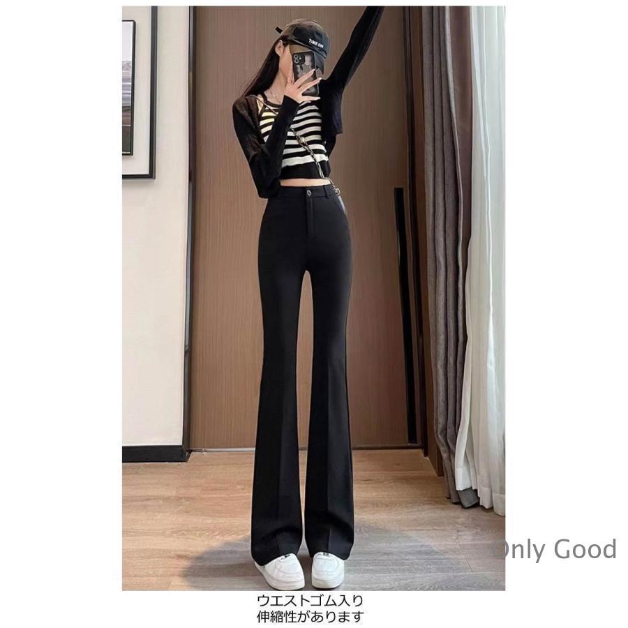✨レア✨美品完売品 フレアパンツ ベルボトム ブーツカットコーデュロイ黒70s ストレッチ フレア パンツ 通勤 ベルボトム ストレッチバンツ 黒