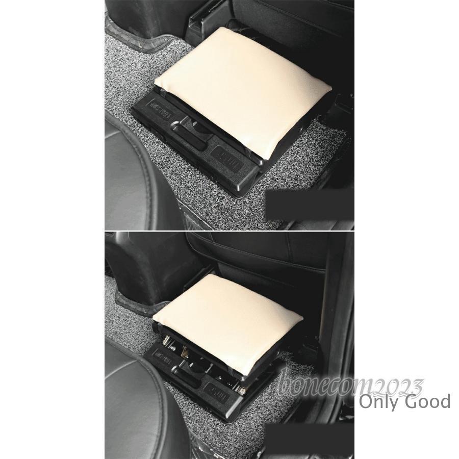 汎用 フットレスト 1個 車用 ブラック PVC レザー 角度調節可能 足置き 折り畳み 車載 自動車 黒 カー用品 小物 フットレスト 足置き 足置き台 デスク_10