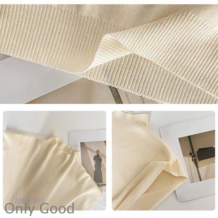 サマーニット レディース 半袖 春 夏 接触冷感 トップス セーター ハイネック 涼しい 冷房対策 オフィス 薄手 プルオーバー 伸縮性 体型カバー | ブランド登録なし | 16