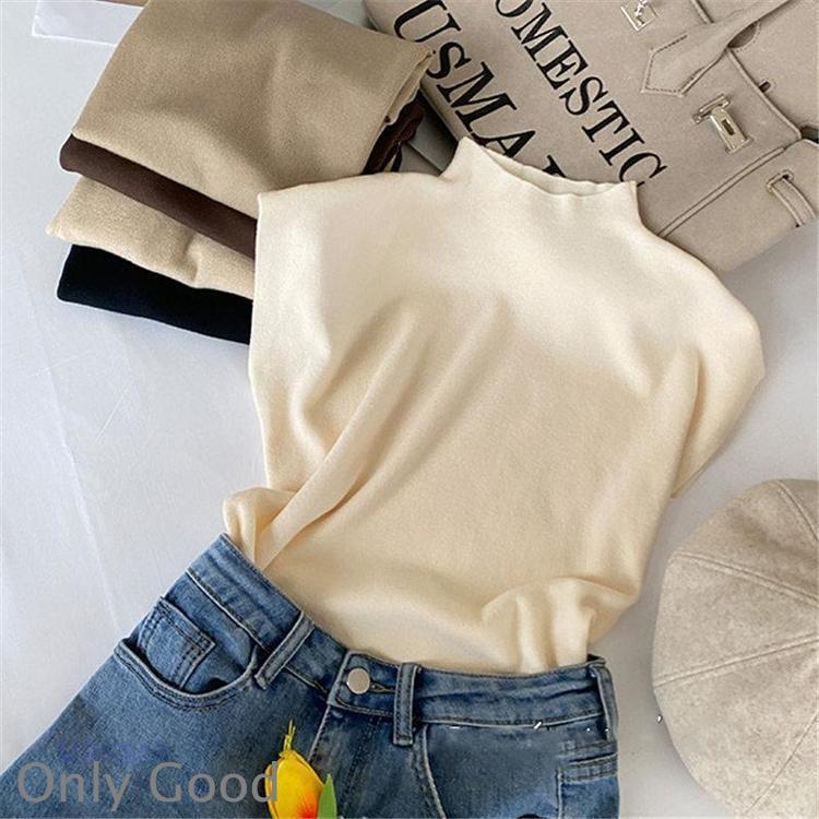 サマーニット レディース 半袖 春 夏 接触冷感 トップス セーター ハイネック 涼しい 冷房対策 オフィス 薄手 プルオーバー 伸縮性 体型カバー | ブランド登録なし | 17