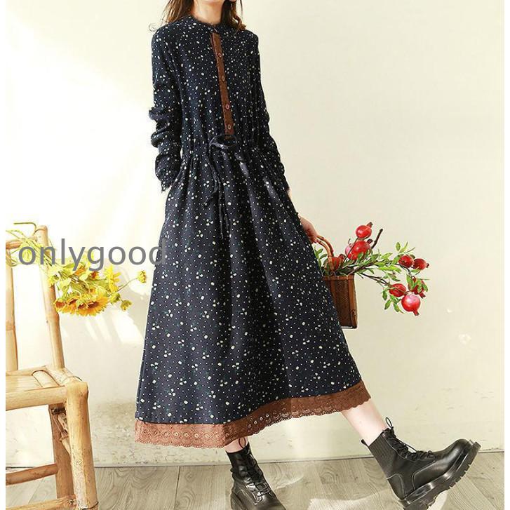 ワンピース チュニック ロングワンピース 秋冬 花柄 ロング ワンピース チュニック ロングワンピース 秋冬 花柄 ロング
