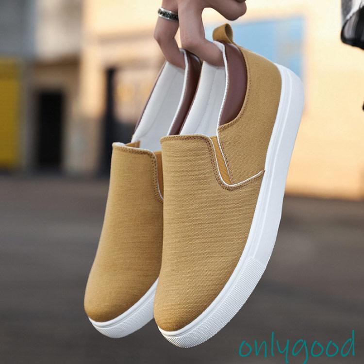 スリッポン メンズ 大きいサイズ キャンバス スニーカー フラットシューズ ぺたんこ 室内履き 上靴 オフィス 介護 立ち仕事 24.5-29cm 配 | ブランド登録なし | 01