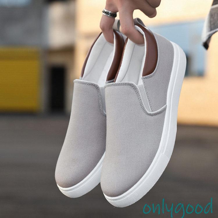 スリッポン メンズ 大きいサイズ キャンバス スニーカー フラットシューズ ぺたんこ 室内履き 上靴 オフィス 介護 立ち仕事 24.5-29cm 配 | ブランド登録なし | 02