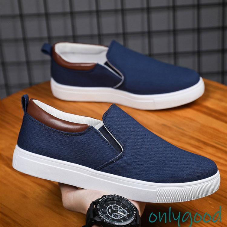 スリッポン メンズ 大きいサイズ キャンバス スニーカー フラットシューズ ぺたんこ 室内履き 上靴 オフィス 介護 立ち仕事 24.5-29cm 配 | ブランド登録なし | 03