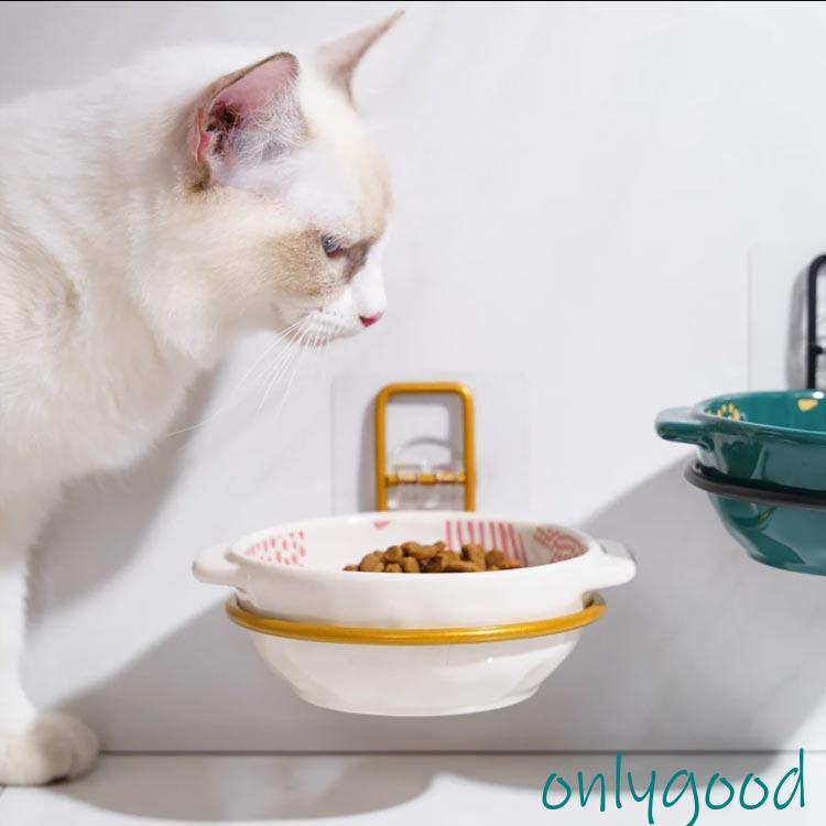 ペット フードボウル 壁掛け 猫 犬 倒れない 食べやすい 食器 餌