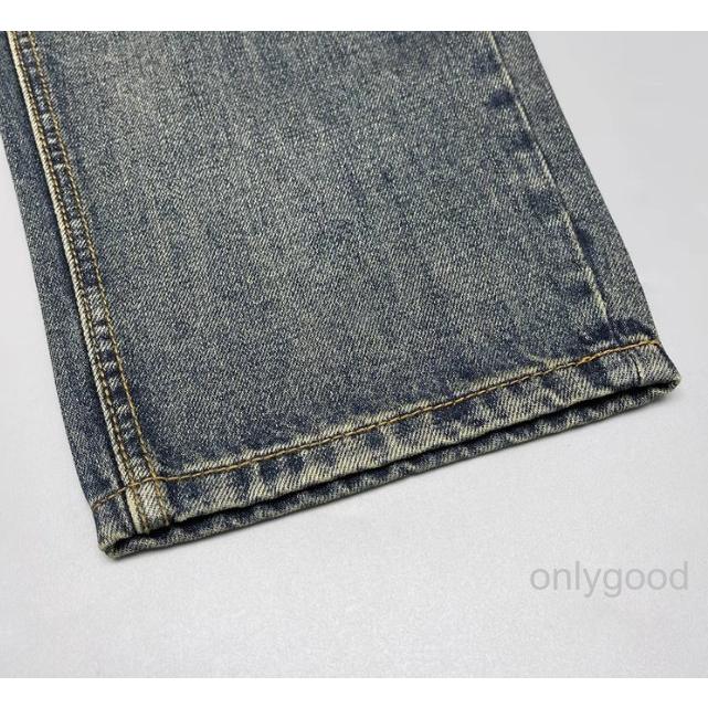 ワイドデニム メンズ リペア加工 クラッシュ デニムパンツ ワイド