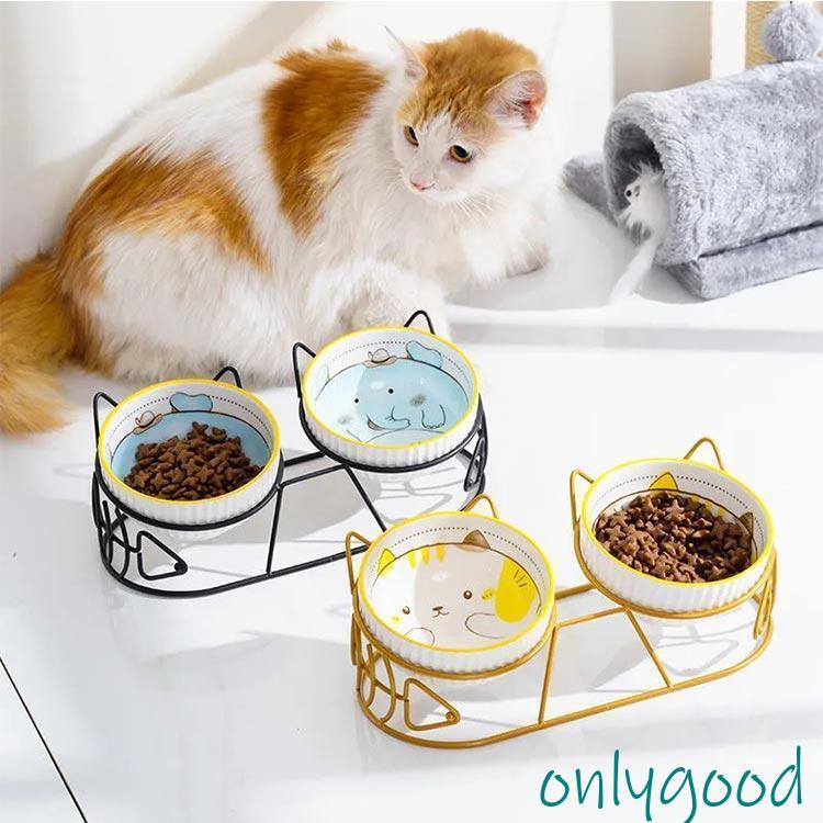 猫 ペット用食器 傾斜 犬 ペットフードボウル 食べやすい 陶器