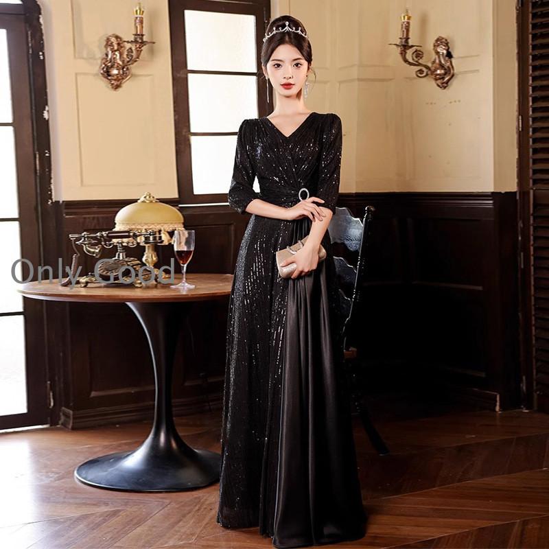 パーティードレス 結婚式 ワンピース 大きいサイズ 袖あり ロング