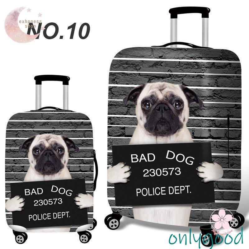 スーツケースカバー デニム おしゃれ可愛い ブルドッグ 犬 猫 キャリー