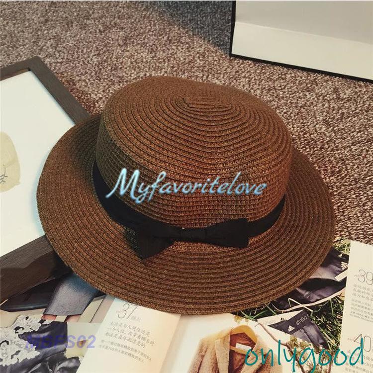 麦わら帽子 カンカン帽 ストローハット リボン付 キッズハット メンズ