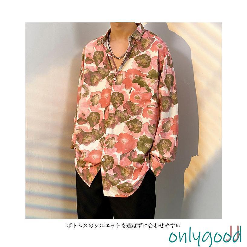 【vintage】花柄 シャツブラウス アロハシャツ 花柄ピンク系 vintage】花柄 シャツブラウス アロハシャツ 花柄ピンク系 【公式通販】