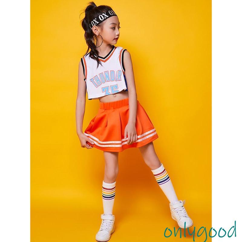 ダンス Tシャツ フリーツスカート キッズ ダンス衣装 ヒップホップ