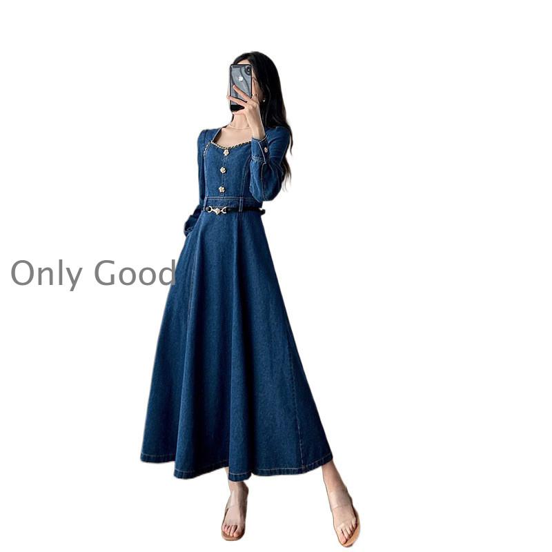 デニムワンピース ロングワンピース 長袖 ワンピース レディース デニムワンピース ロングワンピース 長袖 ワンピース レディース