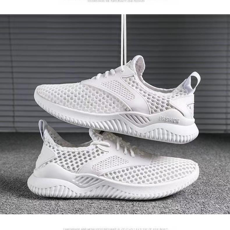 groundsメッシュスニーカー ホワイト23 メッシュスニーカー メンズ 黒 白 夏 ランニングシューズ