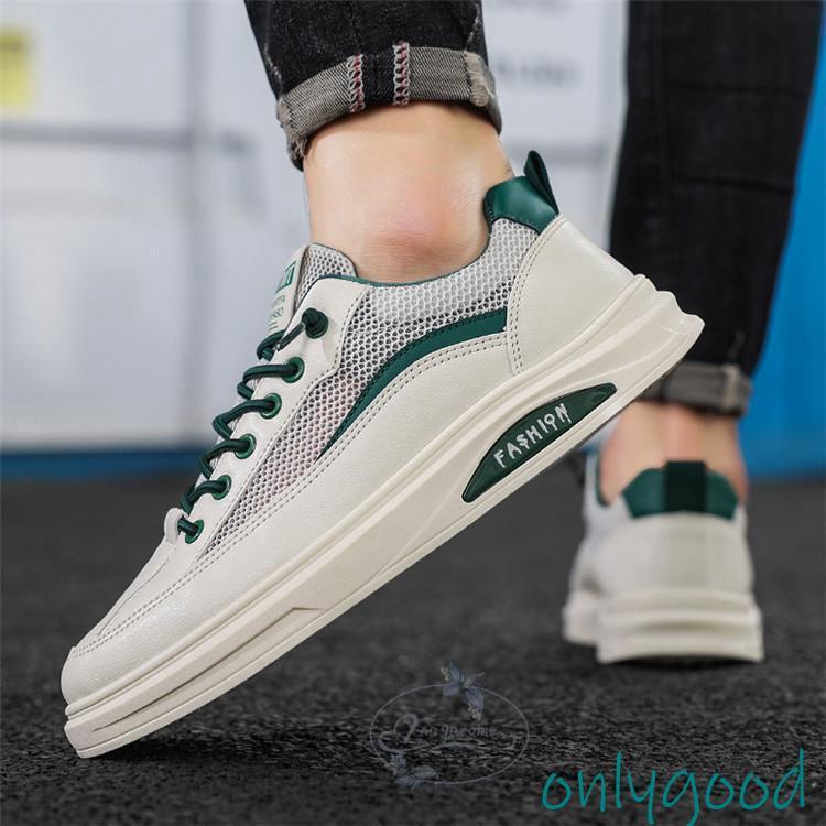 白スニーカー メンズ 通気性 ローカット スニーカー 革靴