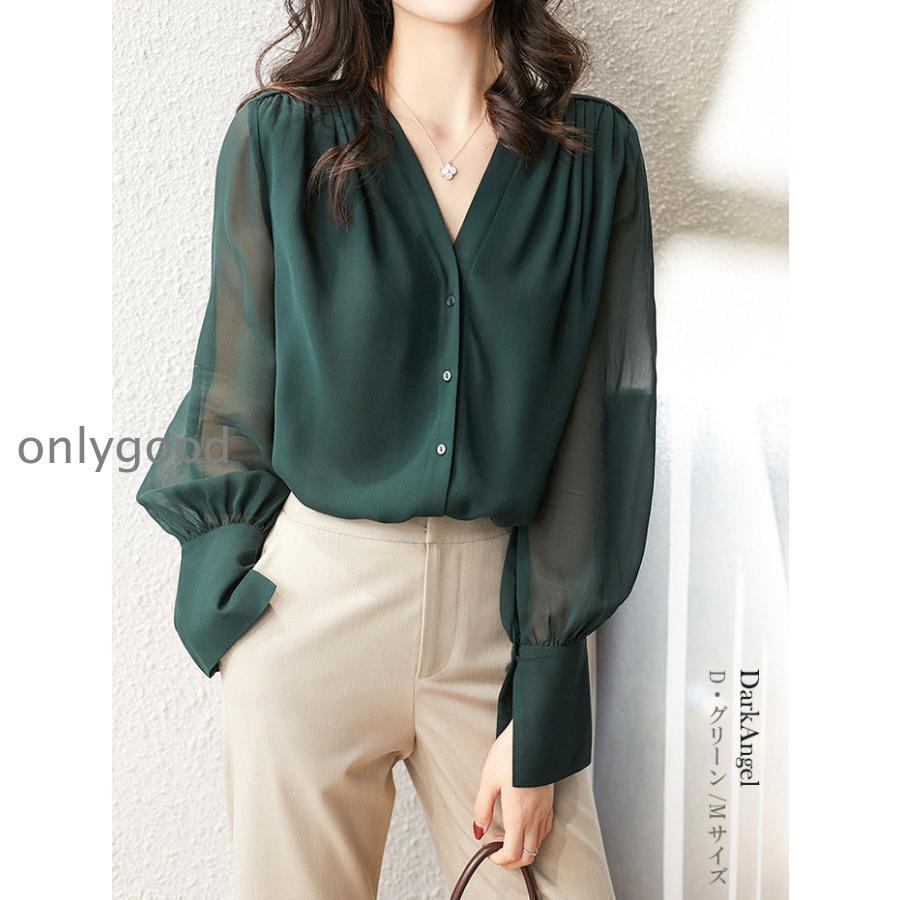 kaval カヴァル Vネック バルーンスリーブ シャツ ブラウス kaval