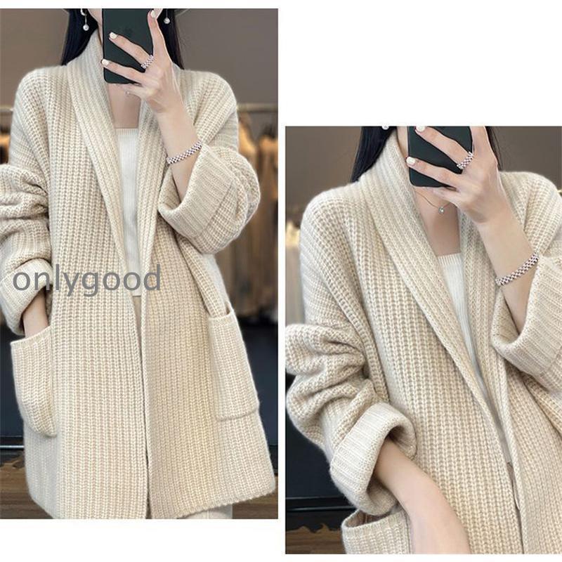 カーディガン レディース ロング ニット 長袖 春 秋 冬 前開き 厚手