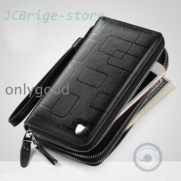 財布 メンズ 長財布 ラウンドファスナー 本革 大容量 ダブルジップ 多