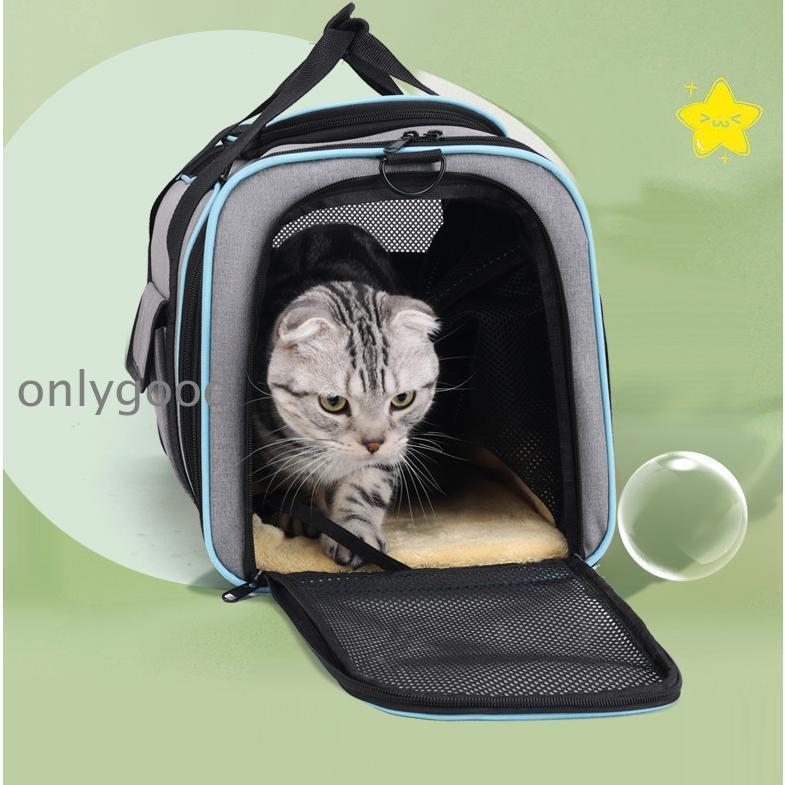 ペットキャリーバッグ 拡張 猫 犬 肩掛け ペットキャリーケース