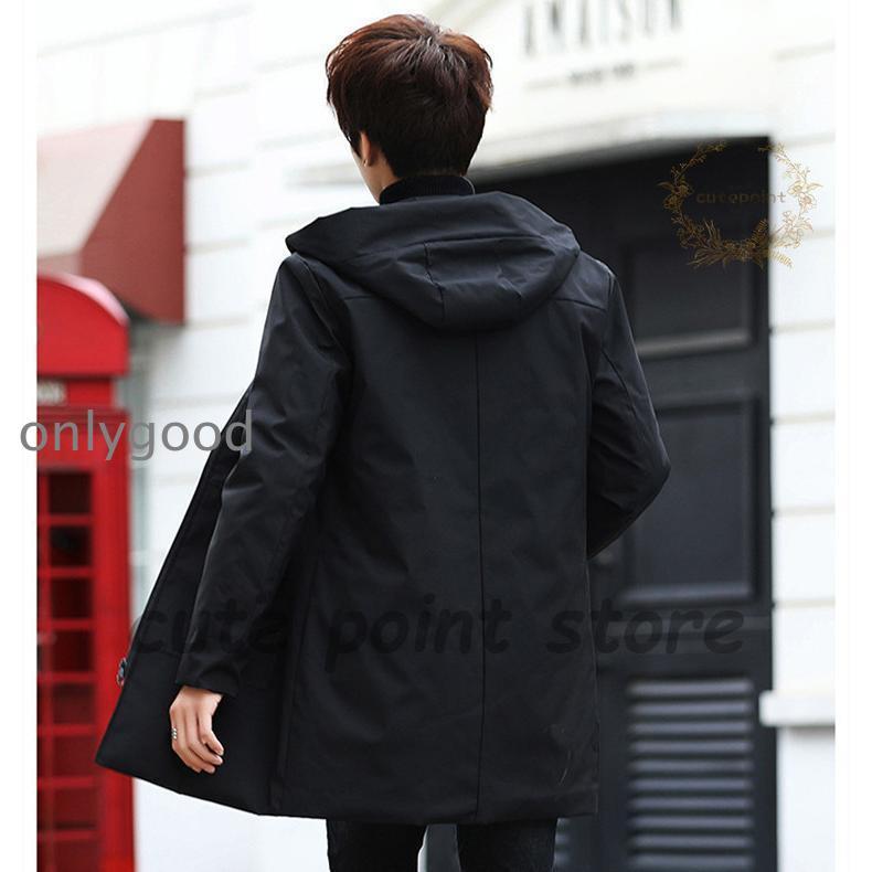 トレンチコートメンズ スプリングコート ビジネスコート 通勤コート