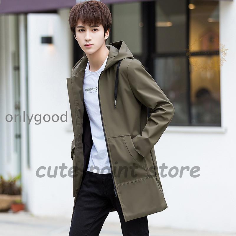 トレンチコートメンズ スプリングコート ビジネスコート 通勤コート