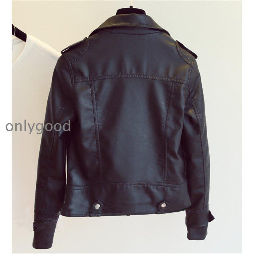 革ジャケット レディース 春秋新作 長袖PU革ジャン ブレザー 黒レザー