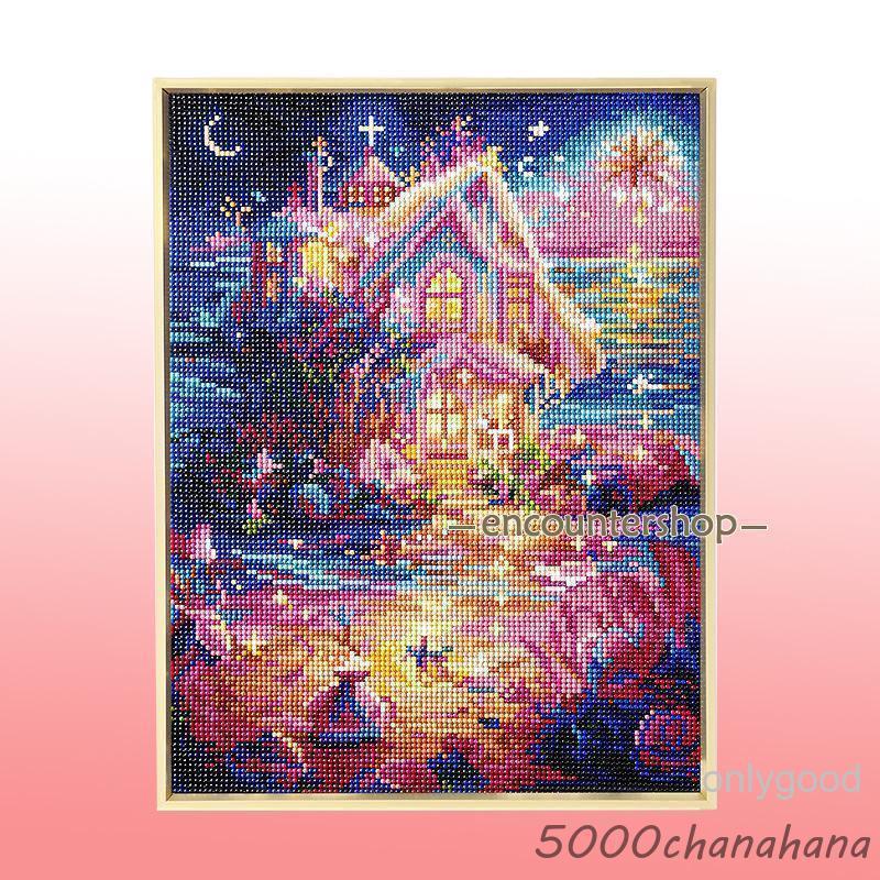 ダイヤモンドアート 初心者 キット クリスマスツリー 花 海 建物