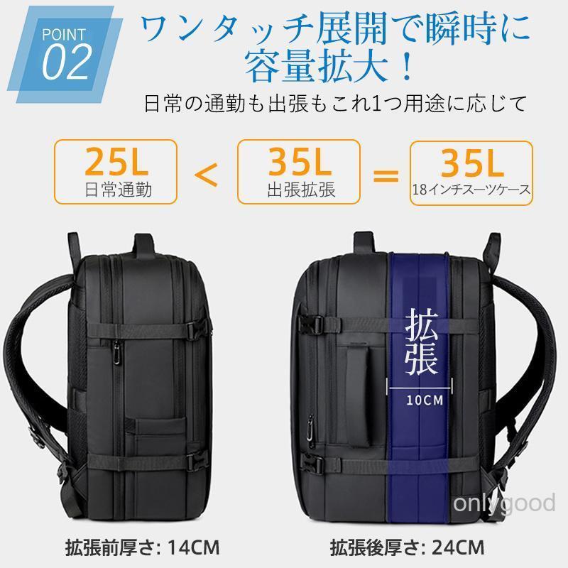 リュック メンズ リュックサック ビジネスリュック 防水 拡張 3WAY