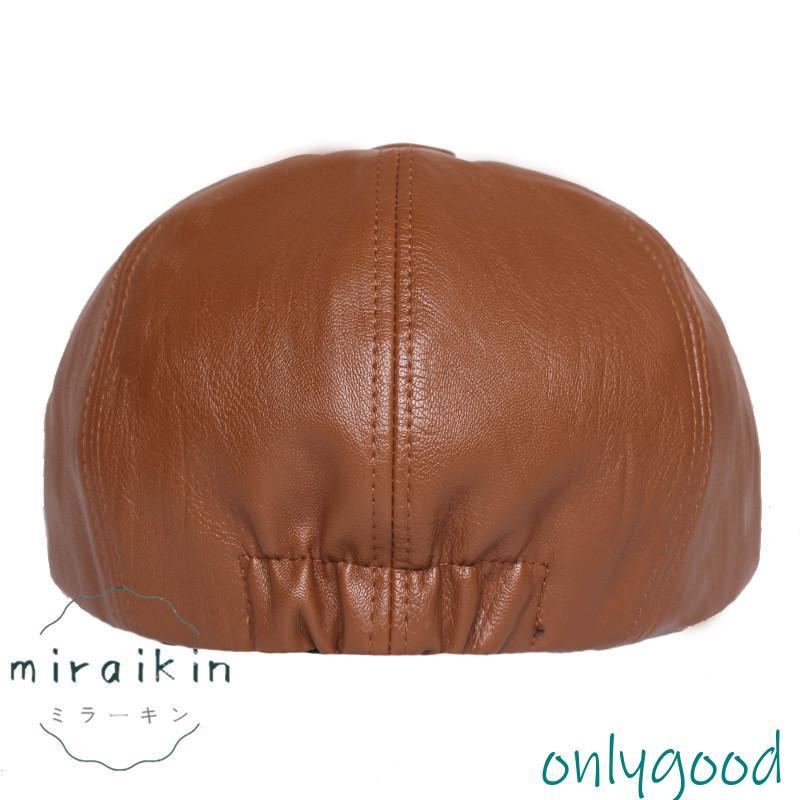 キャスケット メンズ ハンチング 帽子 レザー PU レディース キャップ