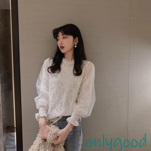 高校生 中学生 ファッション 10代 20代 長袖 おしゃれ レース ブラウス