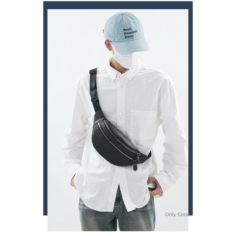 ボディバッグ レザー バッグ レディース ブラウン メンズ 斜めがけ