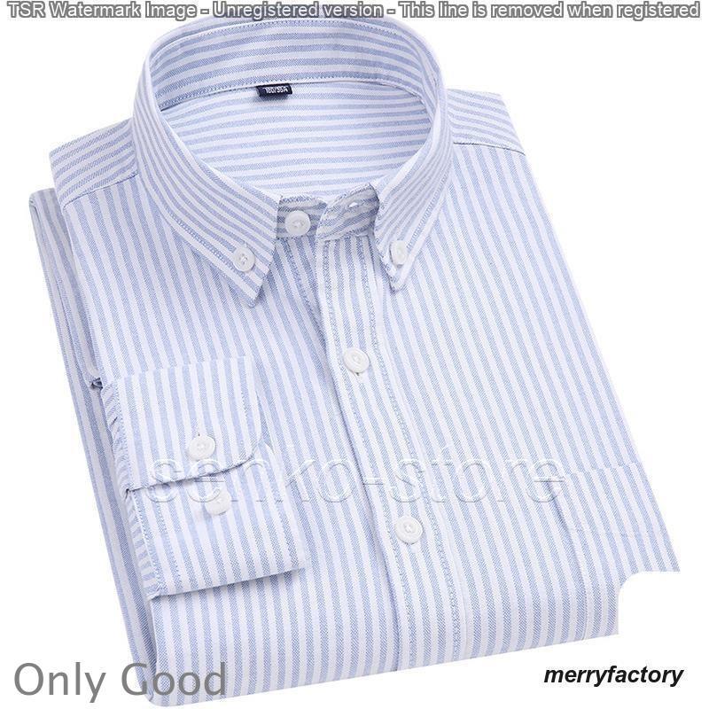 ストライプシャツ メンズ 長袖 ボタンダウン オックスフォードシャツ