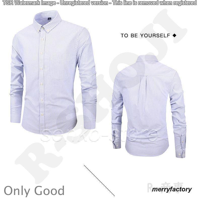 ストライプシャツ メンズ 長袖 ボタンダウン オックスフォードシャツ