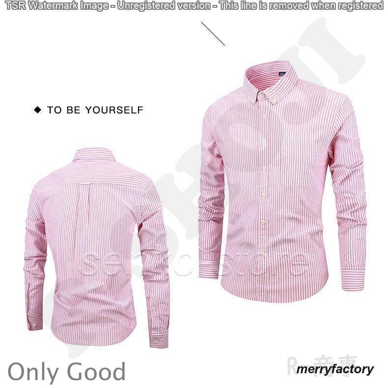 ストライプシャツ メンズ 長袖 ボタンダウン オックスフォードシャツ