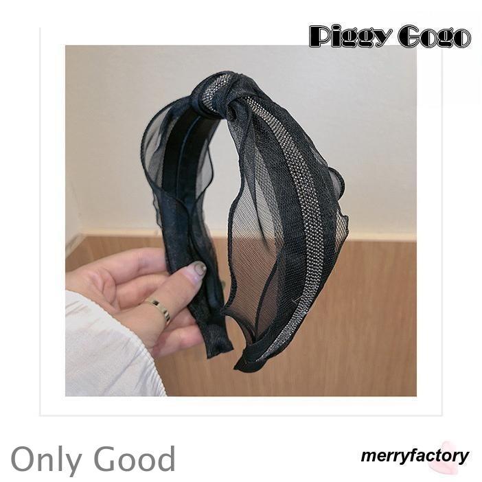 カチューシャ 幅広 ワイド オーガンジー ヘアバンド クロス バンダナ ターバン ねじり 髪留め ヘアアクセサリー レディース | ブランド登録なし | 03