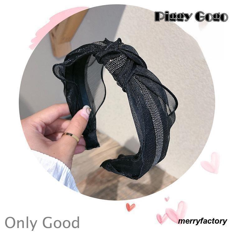 カチューシャ 幅広 ワイド オーガンジー ヘアバンド クロス バンダナ ターバン ねじり 髪留め ヘアアクセサリー レディース | ブランド登録なし | 04