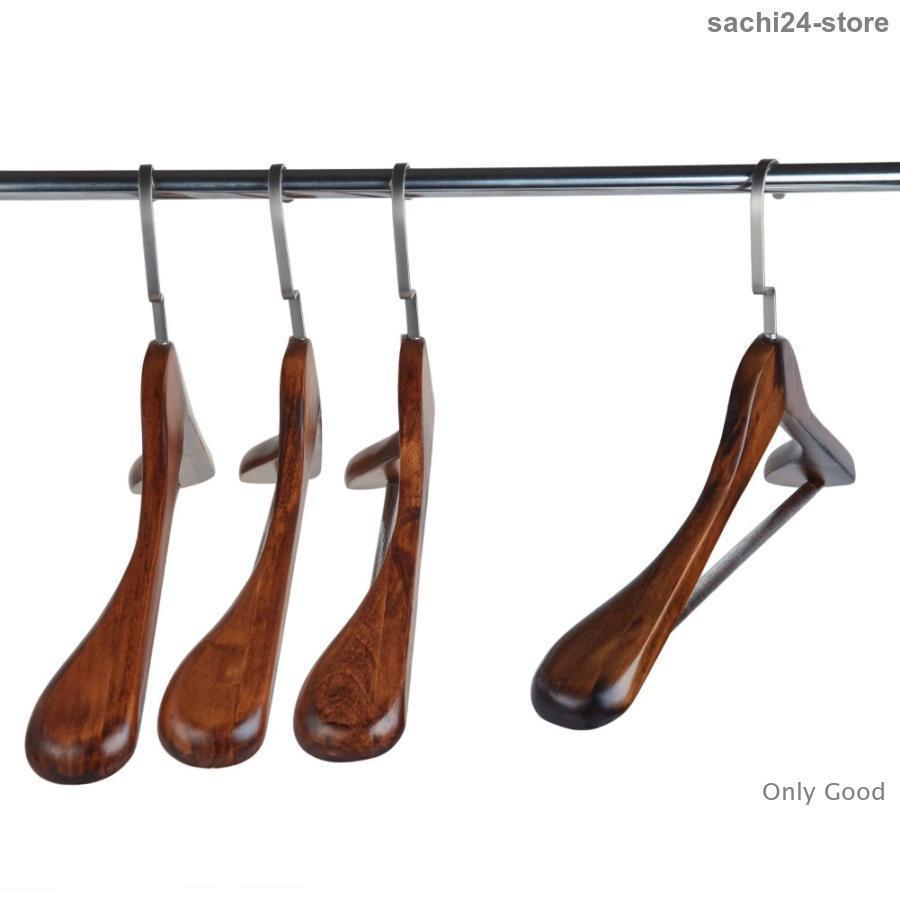 4本組 高級木製ハンガー 型崩れしない hanger 44.5cm 男性用 スーツ