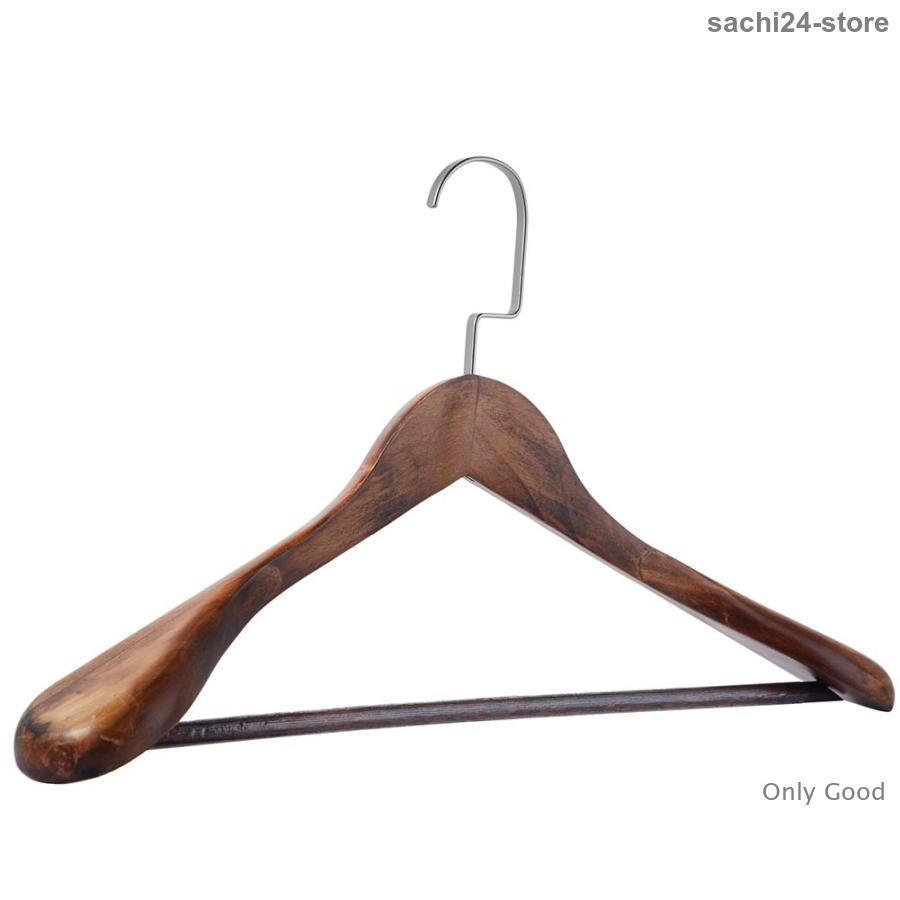 4本組 高級木製ハンガー 型崩れしない hanger 44.5cm 男性用 スーツ
