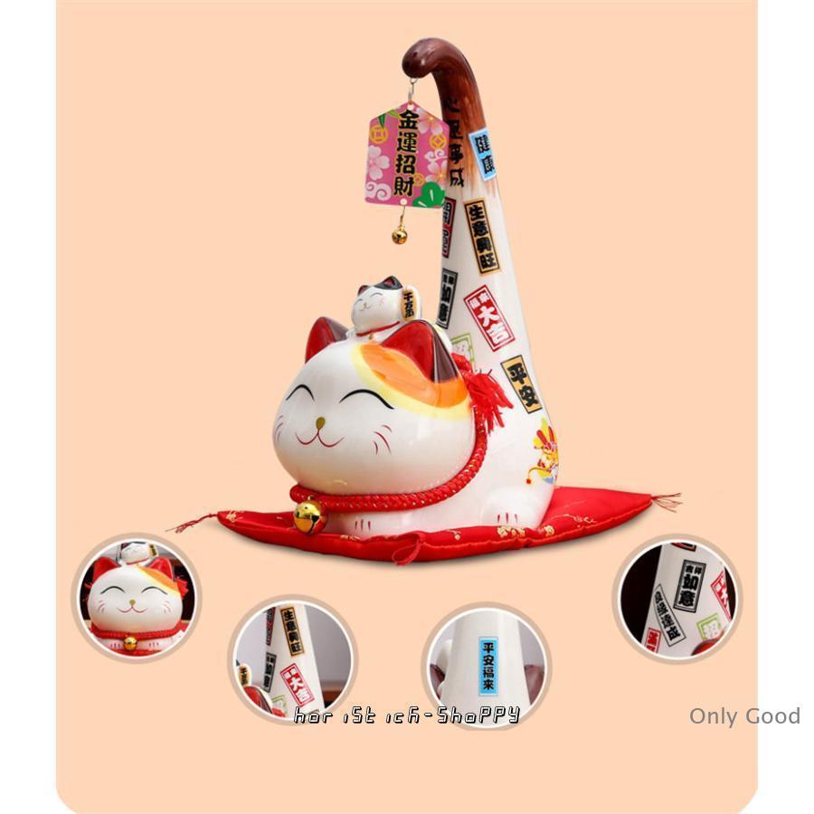招き猫 置物 開店祝い 陶器 誕生日 商売繁盛 金運招福 千客万来 幸せ
