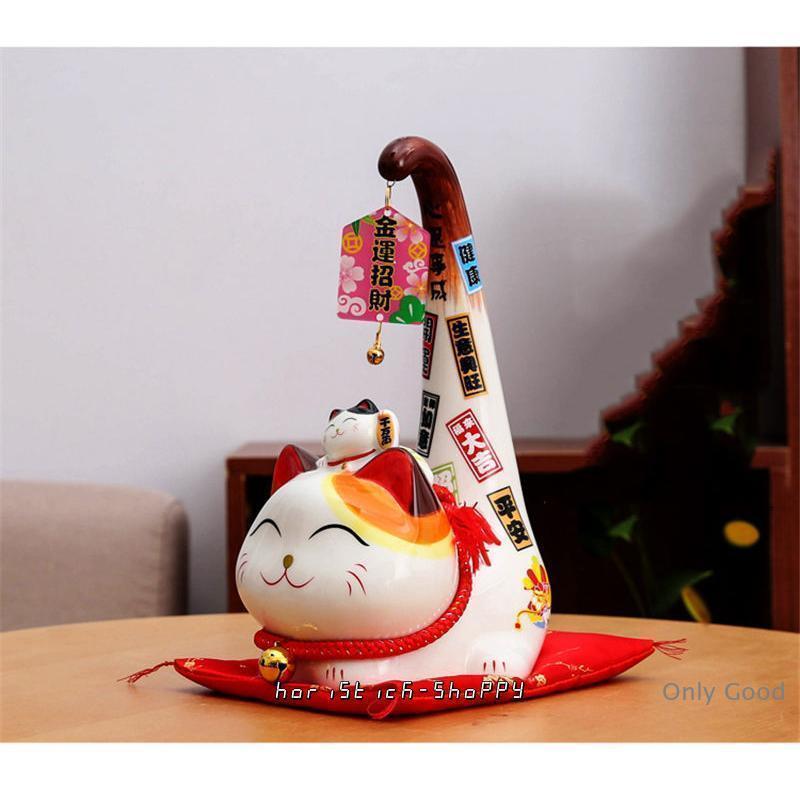 招き猫 置物 開店祝い 陶器 誕生日 商売繁盛 金運招福 千客万来 幸せ
