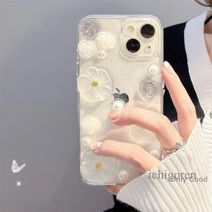 iPhone16ケース iphoneケース 3D 立体 フラワーズ 花柄 スマホケース