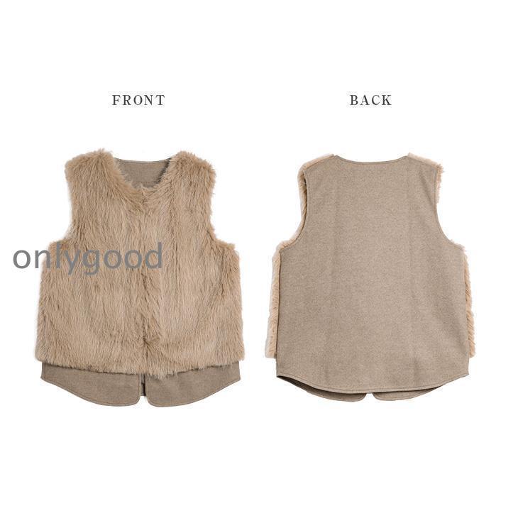 アウター ジレ ベスト エコファー レディース おすすめ 上品 : Only