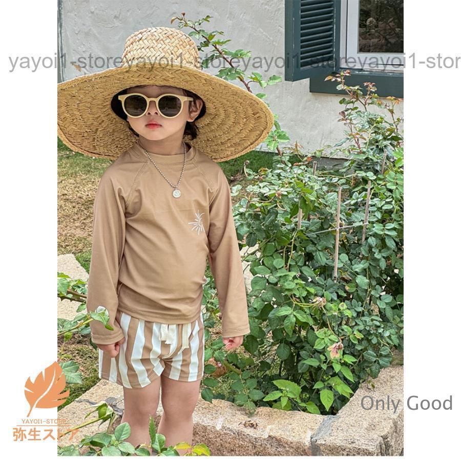 キッズ水着 男の子 セパレート 長袖 上下セット 水着 ボーイズ 子供 男の子 水着 ショートパンツ ベビー水着 ハーフパンツ スクール水着 韓国風 スイムスーツ | ブランド登録なし | 01