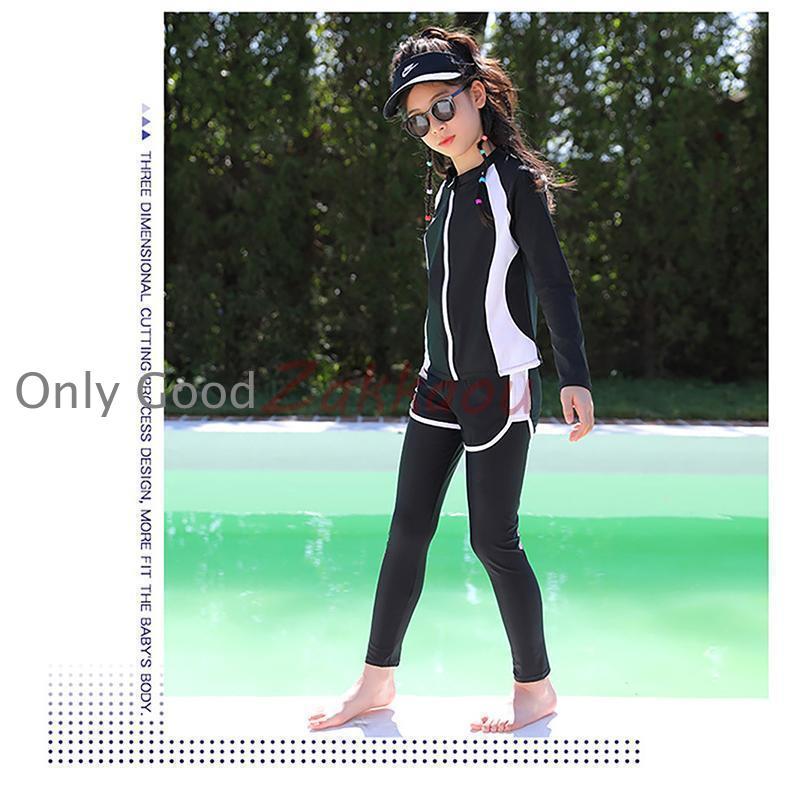 水着 ビキニ 水着セット ラッシュガード 子供 女子 体型カバー セパレート スクール ジュニア 学生 中学 女児 キッズ 日焼け防止 紫外線対策 130/140/150/160 | ブランド登録なし | 12