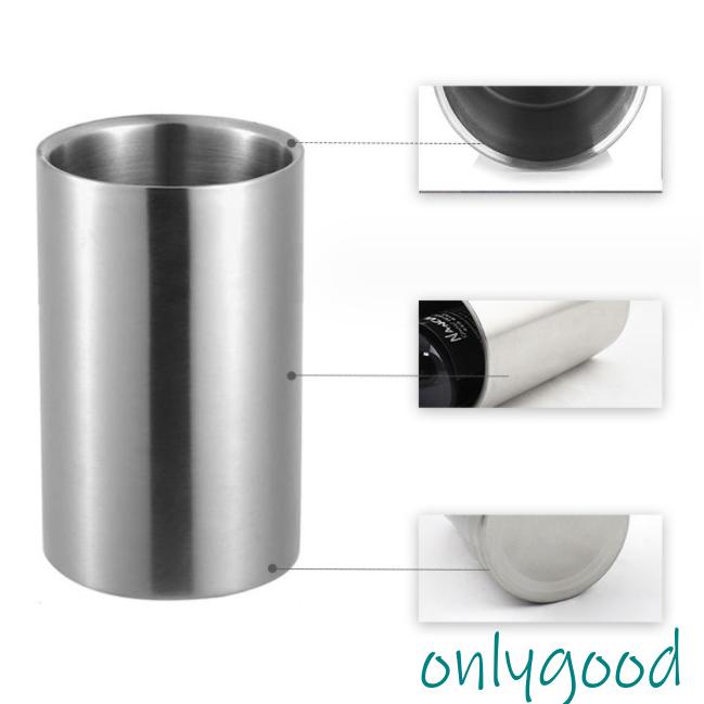 ワインチラーバケツ ステンレススチール 二重壁ワインクーラーバケツ