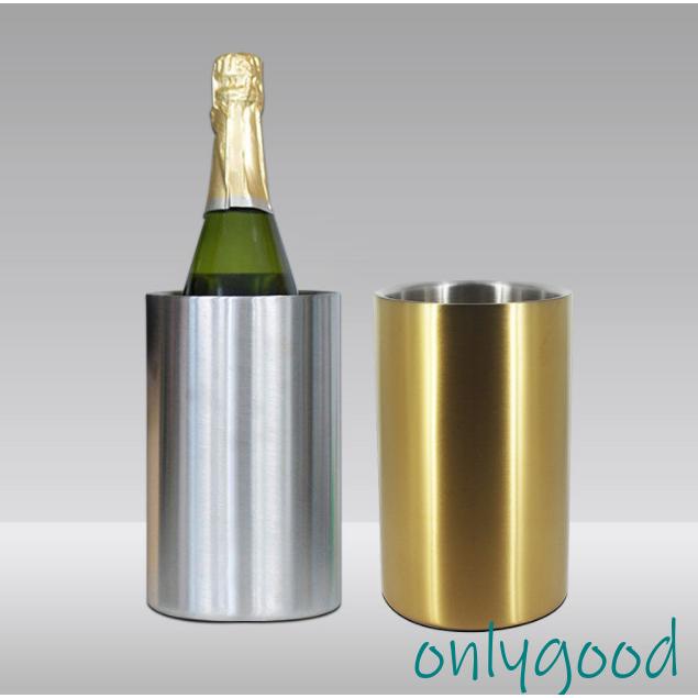 ワインチラーバケツ ステンレススチール 二重壁ワインクーラーバケツ