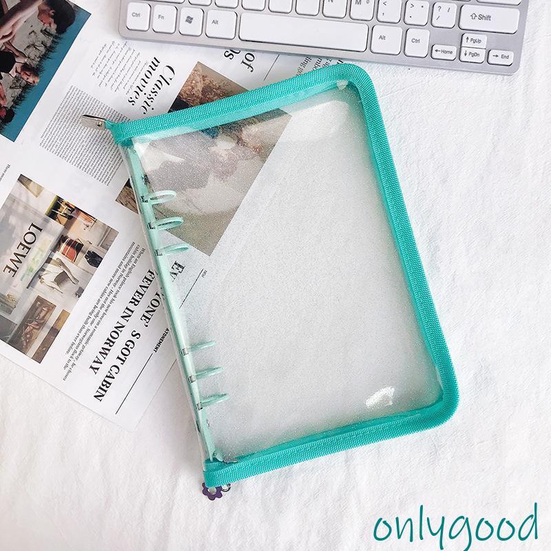 バインダー クリアラメ A5穴 ファスナー付き ファイル 保管 収納 メモ