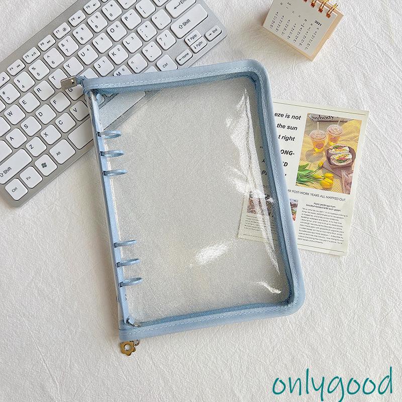 バインダー クリアラメ A5穴 ファスナー付き ファイル 保管 収納 メモ