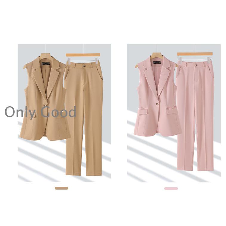 ⭐︎新品⭐︎ATELIER N'S ネイビー ロングベスト・パンツセットアップ